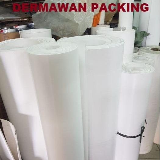 Stok Baru Teflon lembaran / ptfe sheet 5 mm 10cm x 100 cm