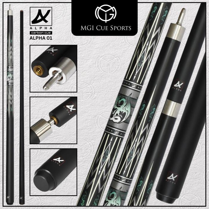 Alpha Cue Billiard Play Cue Carbon Series