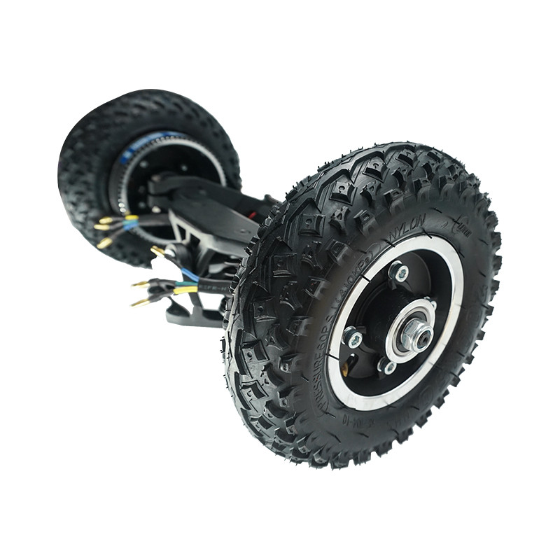 Pneumatic All Terrain Tire Kit with 11'' Trucks + 6384 Motor 4000W Belt Motor 2pcs + 8'' Offroad
