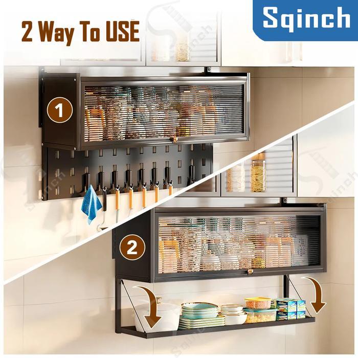 Sqinch Lemari Gantung Dapur Lemari Dinding Dapur Kabinet Dapur Atas Lemari Piring Minimalis Rak