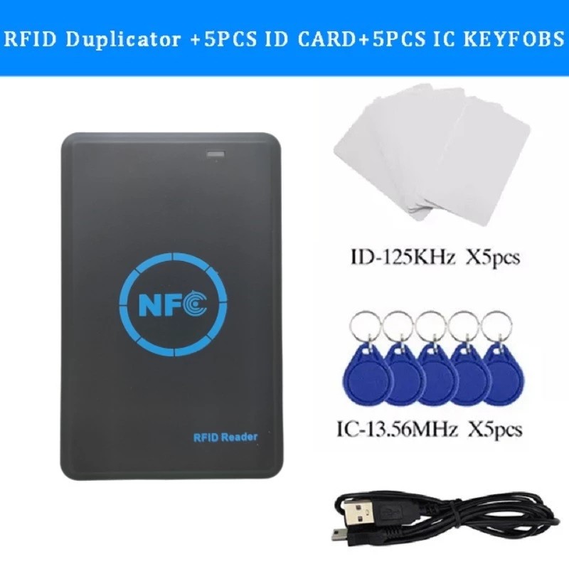 Reader Writer Duplicator 13.56MHz Encrypted Programmer RFID Reader Copier 125KHz Key Tag NFC Smart