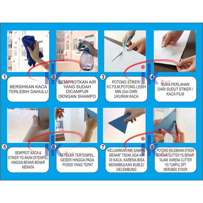 "New" STICKER / STIKER KACA SANDBLAST MOTIF BERCAK AIR