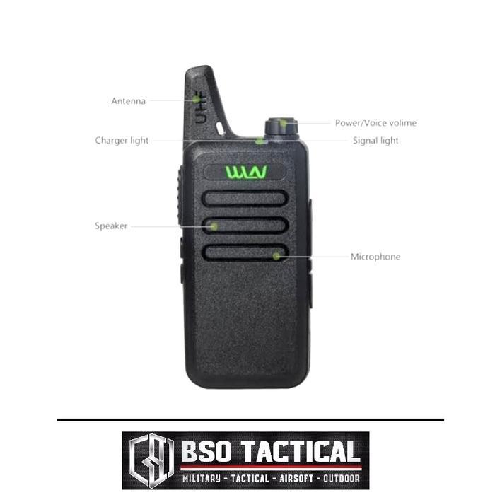RADIO HT WLN WLAN HANDY TALKY WINLAN KD C1 UHF LONG RANGE FULL SET WALKIE TALKIE ANTENA BLACK