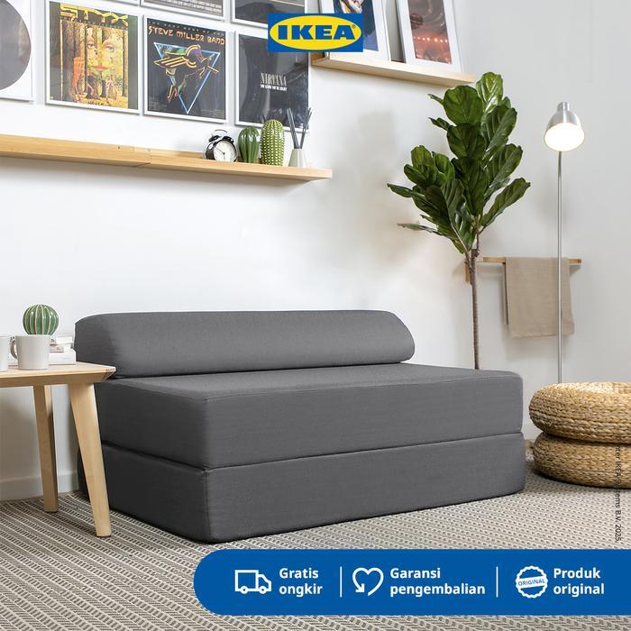 Ikea Nykil Sofa Bed Abu-Abu Tua 2 Dudukan Furniture