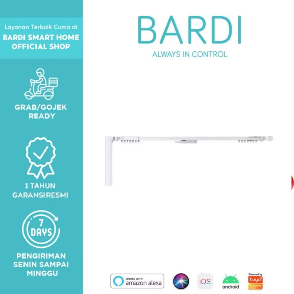 BARDI OFFICIAL Smart Expandable Curtain Track with Motor - Rel Gorden