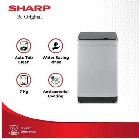 Mesin Cuci 1 Tabung SHARP 7KG Otomatis ESM 7000 BOGOR