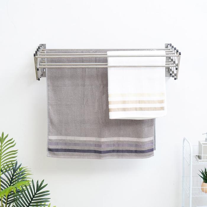 Informa Gantungan Pakaian Dinding Rectractable 608B - Silver Jemuran Handuk Gantungan Baju Rak