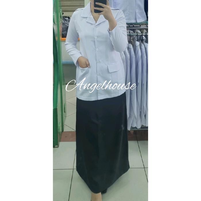 PREMIUM SERAGAM DINAS BAJU PDH PUTIH PPPK / ASN P3K/ ASN / PNS /GURU/DINKES PUTIH WANITA