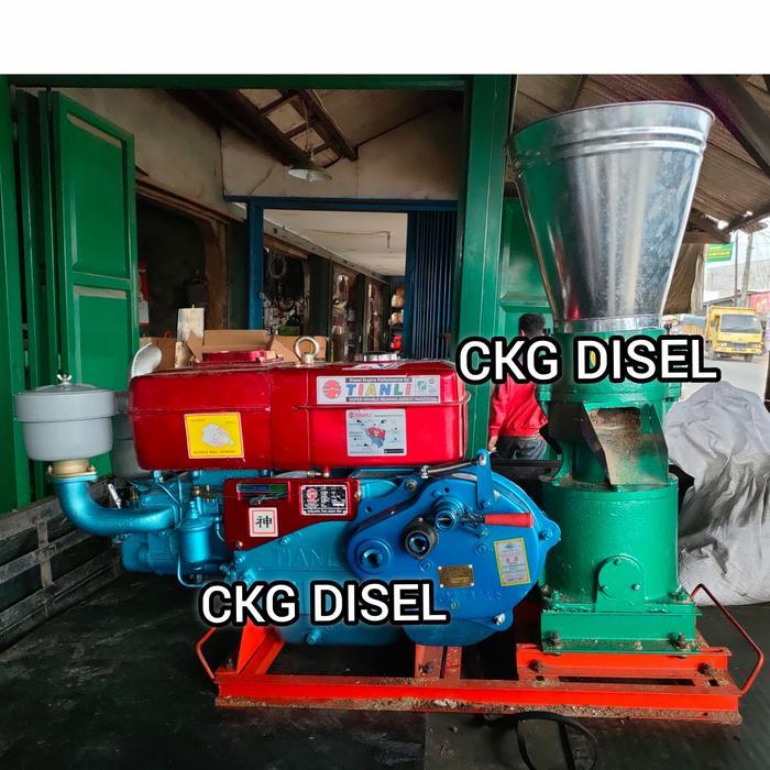 Mesin Pembuat Pakan / Pelet KL250 + Ricoil Stater + Diesel Tianli 24PK