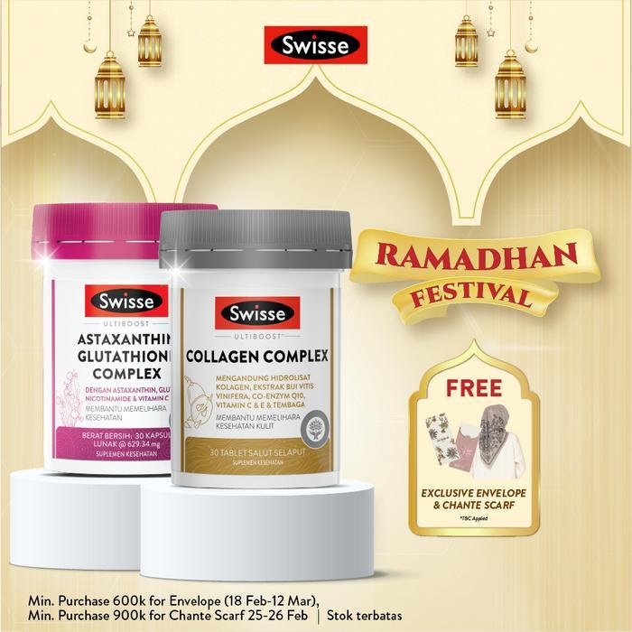 Bundling Swisse Ultiboost Astaxanthin Glutathione Complex 30S + Swisse Ultiboost Collagen Complex