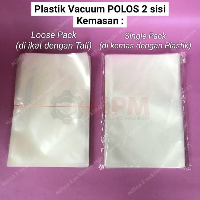 Plastik Vacuum Polos 15X30 / Plastik Vakum Makanan Frozen Food 15 X 30