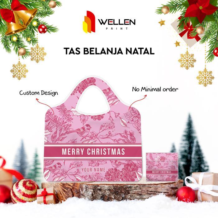 TERLARIS WN PRINT - Tas Belanja Lipat Besar Kantong Belanja Jumbo Lipat 2 Custom Full Color READY