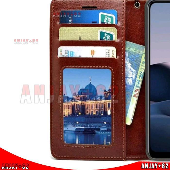 Flip cover case untuk SAMSUNG M33 5G casing kulit standing untuk smartphone