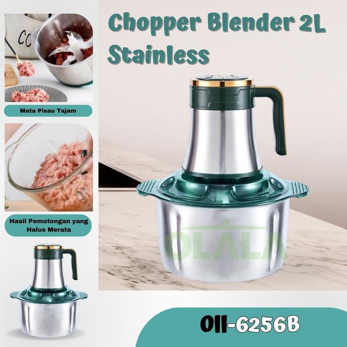 Philips - Blinder Chopper Blender Penggiling Daging Portabel Kapasitas 2L Stainless Anti Karat