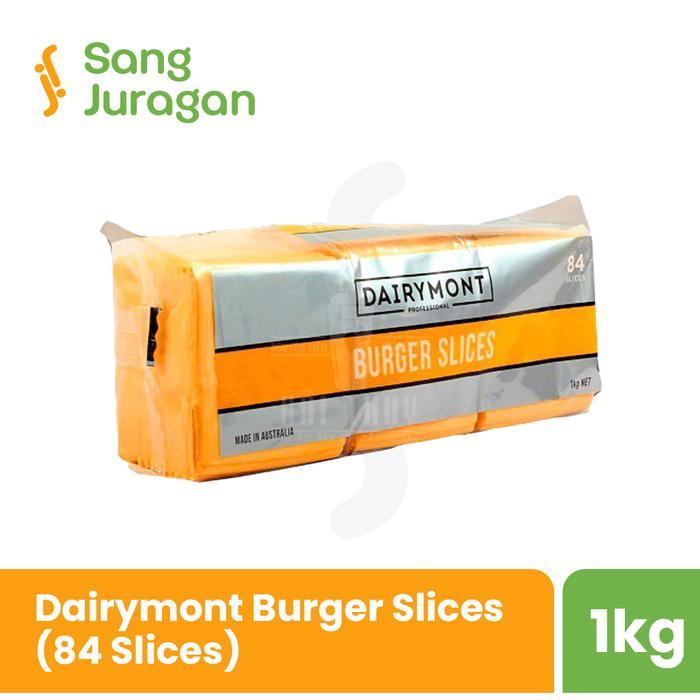 Dairymont Burger Cheese Slices 1 kg / Orange Cheddar Slices / Red Cheddar Cheese