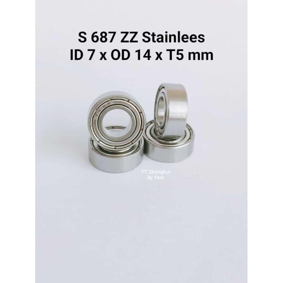 Bearing S 687 Zz Stainless Isi 1 Pcs