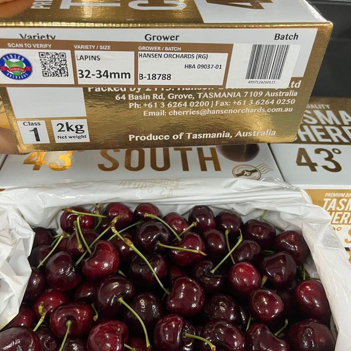 BUAH CHERRY TASMANIA 43 SOUTH FRESH 1 KG