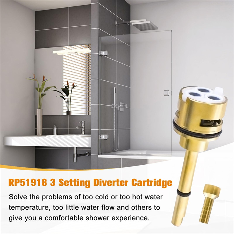 RP51918 Diverter Cartridge 3 Way Shower Diverter Valve Faucet Valve Replacement Parts
