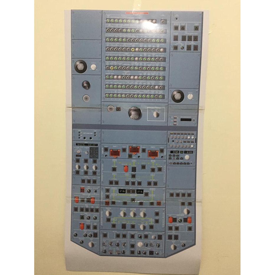 Poster Cockpit Airbus A320-200 / Layout Cockppot Airbus A320