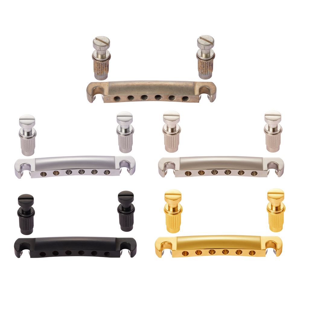 LP Guitar Tune-O-Matic Tailpiece Bridge Stop Bar with Lock-Clip for Epiphone LP/Les Paul/SG/ES
