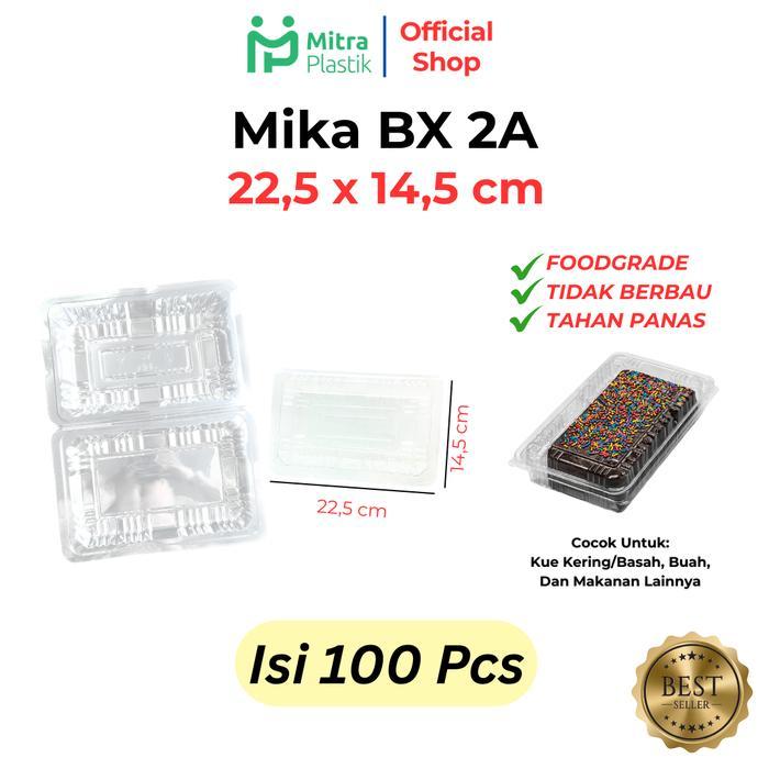 Plastik Mika BX 2A Kotak MIka 50 pcs Box Nasi Kue Dimsum Varian Standar
