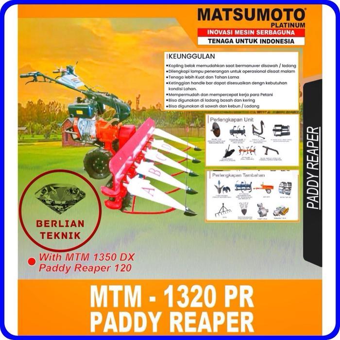 Traktor Panen Padi / Paddy Reaper Matsumoto + Mesin Diesel 10 HP