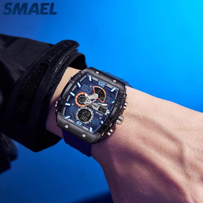 Best Seller Smael Smael8109 Jam Tangan Analog Digital Pria Wanita Sport Waterproof Luminous Dengan