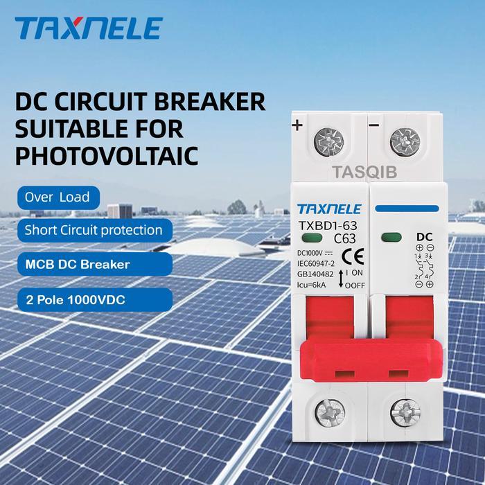 Schneider - Mcb Dc 2P 1000V Circuit Breaker 6A 10A 16A 20A 25A 32A 40A 50A 63A