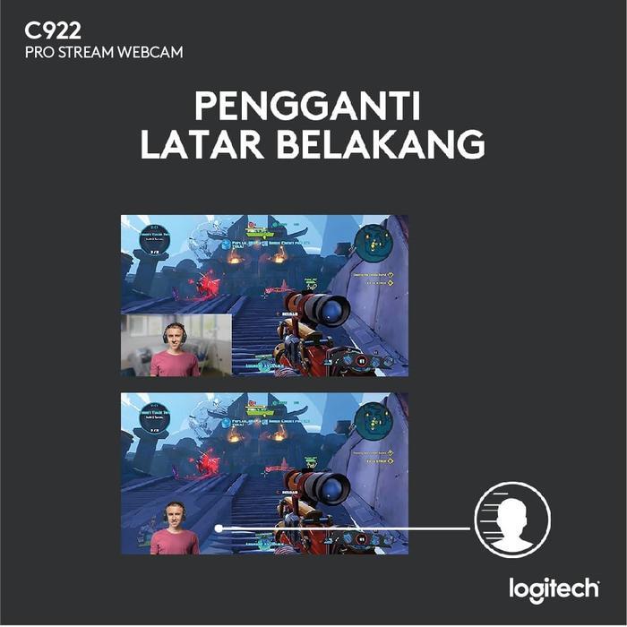 Logitech C922 Webcam Pro Streaming Full Hd 1080P Dengan Tripod