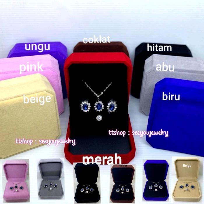 Kotak Set Perhiasan / Box Tempat Perhiasan Emas Set bisa untuk cincin kalung anting emas / Jewelry