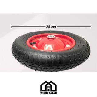 TRIPLE - S BAN HIDUP GEROBAK DORONG PASIR / RODA SORONG PASIR HIDUP MODEL ARTCO MERAH (BAN DALAM +