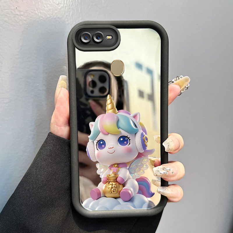 Casing Hp Untuk OPPO A7 OPPO A5s OPPO A12 OPPO A12S A11k Case Casing pola Pelangi unicorn Kasing Tah