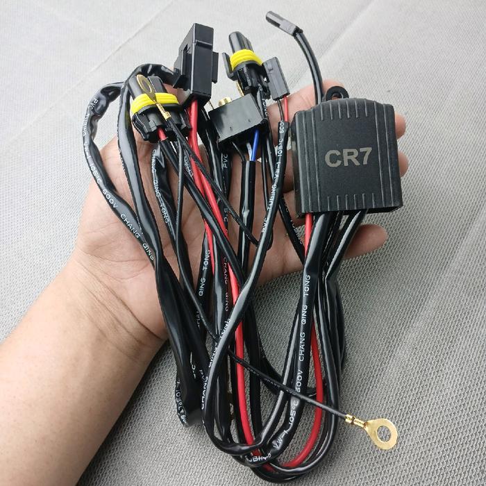 KABEL RELAY SET H4 RELAY LAMPU BILED PROJIE HID LED MOTOR LED MOBIL H4 CR7 12V PREMIUM QUALITY