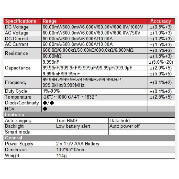ZOYI ZT-102A Upgrade Auto Multimeter Digital Avometer Multitester Ori