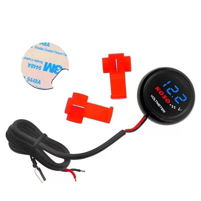 Promo Voltmeter Aki Bulat Koso Original/Universal Motor Koso Putaran Mini Voltmeter Tegangan Led