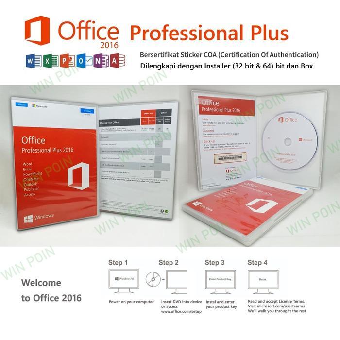 ms office 2016 professional plus (full box)