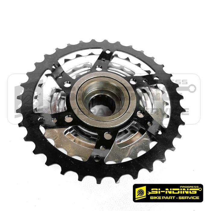Gear Belakang Scket Freewheel 7 8 9 Speed 13 14 - 34T 36T Drat Ulir MEGARANGE Sepeda MTB Federal
