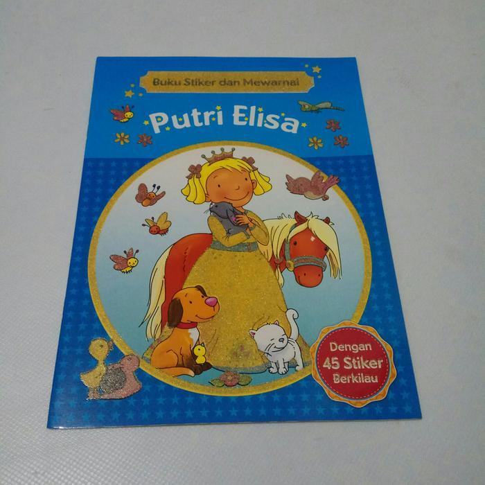 Buku aktivitas, buku stiker dan mewarnai putri elisa