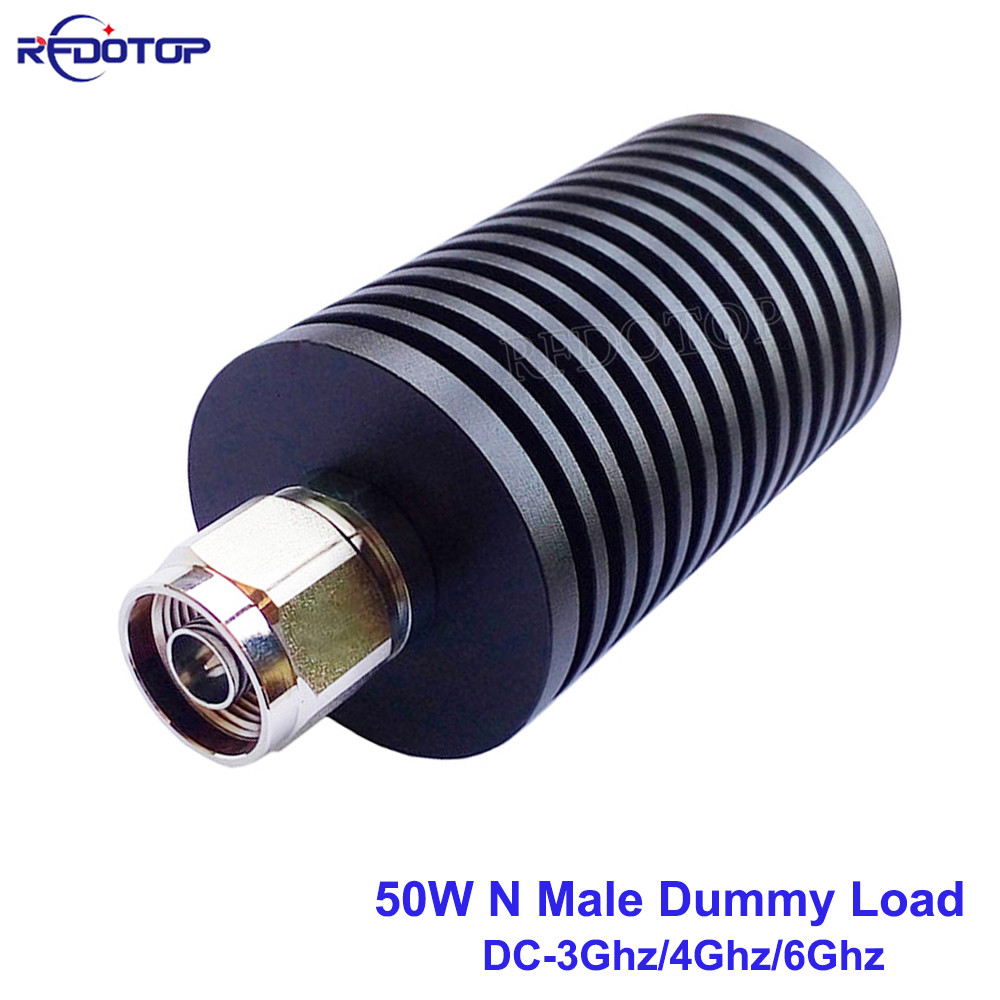 50W L16 N Male Plug Connector DC-3Ghz/4Ghz/6Ghz SWR1.20 50 Ohm RF Coaxial Termination Dummy Load