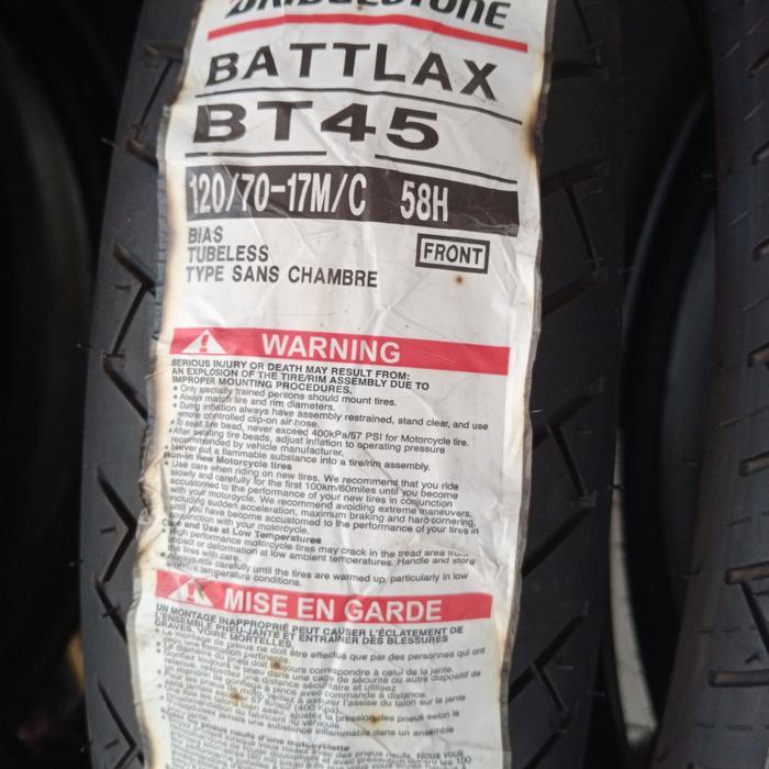 Ban Luar Bridgestone Battlax Bt 46 Uk 120/70-17 Battlax Tubeless