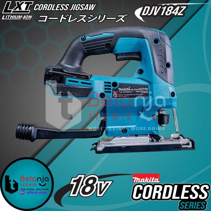 Makita Mesin Gergaji Triplek Kayu 18V Jigsaw Cordless Baterai DJV184Z