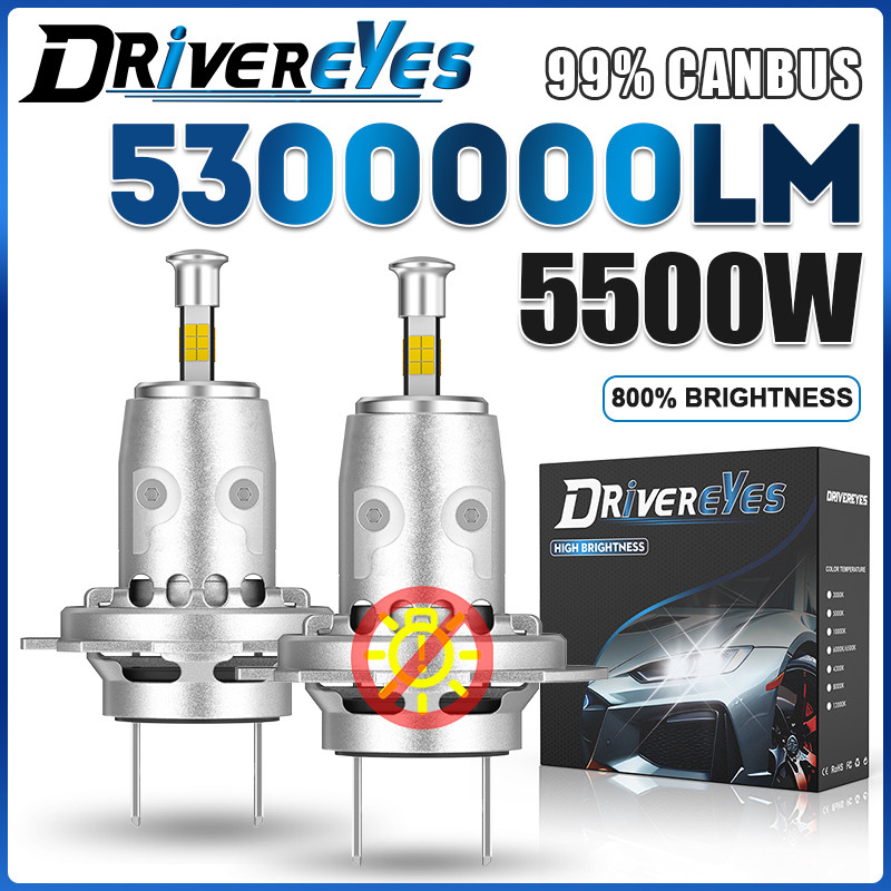 2Pcs 300W 80000LM Led Light 3D H7 H4 H11 LED Car Headlight Canbus for 99% Cars Car 360 Turbo