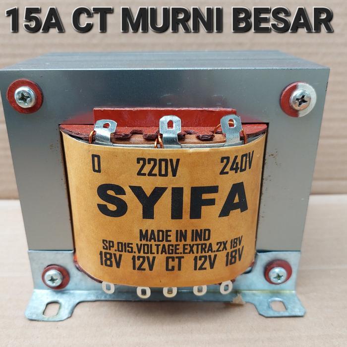 ( travo 15a ct ) besar murni travo trafo transformator stepdown step down ac input 0v 110v 220v to