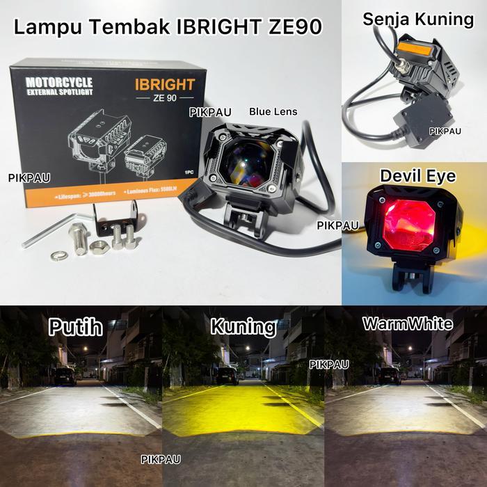 Ibright Lampu Tembak Biled Ze 90 Blue Lens