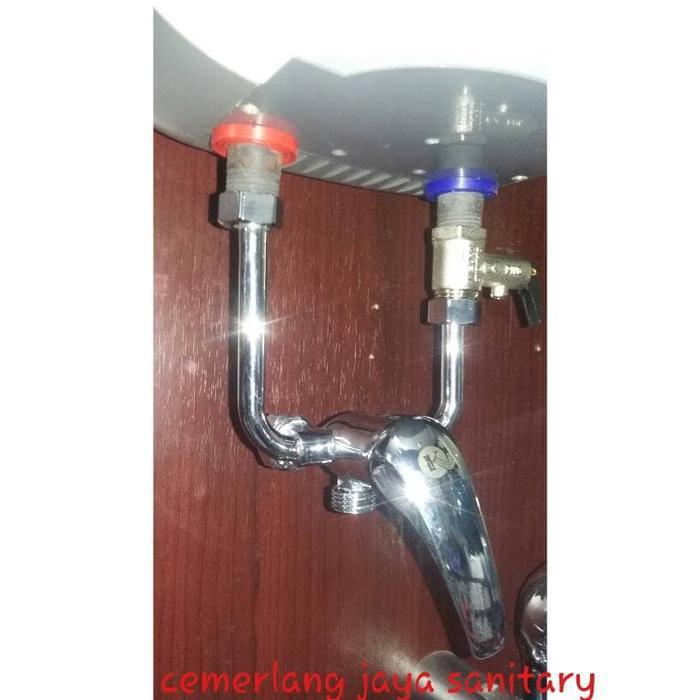 kran mini mixser air panas dingin kuningan/kran semi instant