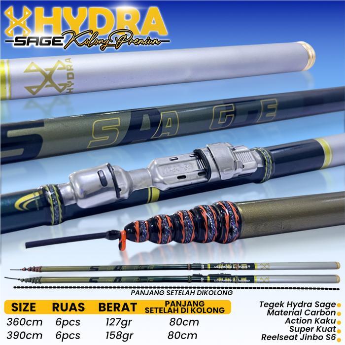 Joran Tegek Hydra Sage Kolong Premium Carbon Tebal Action Kaku