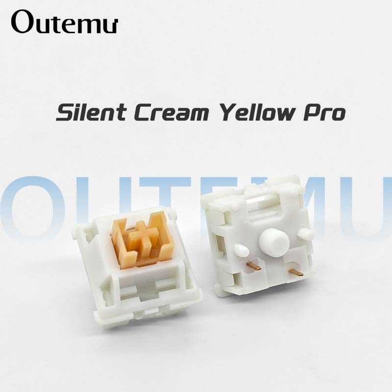 Outemu Silent Cream Yellow Pro Switches Lubed Mechanical Keyboard Switch 5Pin Tactile Custom Gaming
