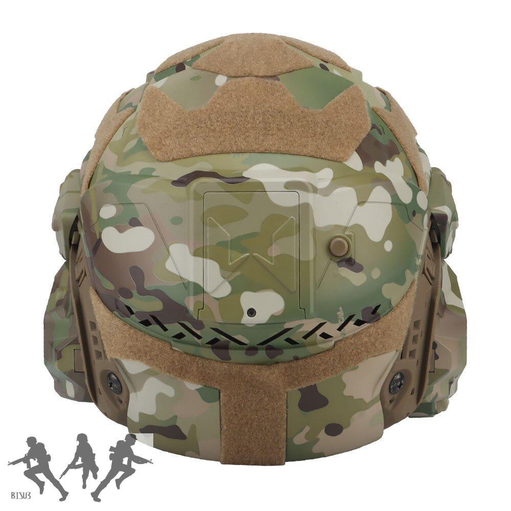 Tactical Airsoft Fast W-Ronin Helmet Ii Built-In Headset Anti-Fog Fan Flip Mask Replacement Lens
