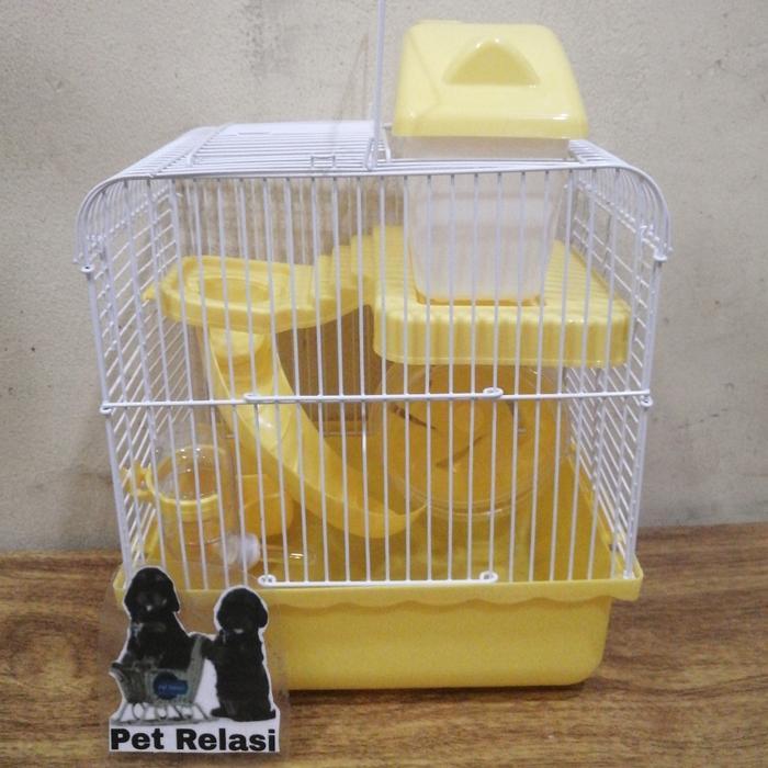 KANDANG HAMSTER MINIMALIS FULLSET HC22 KANDANG HAMSTER TINGKAT DUA