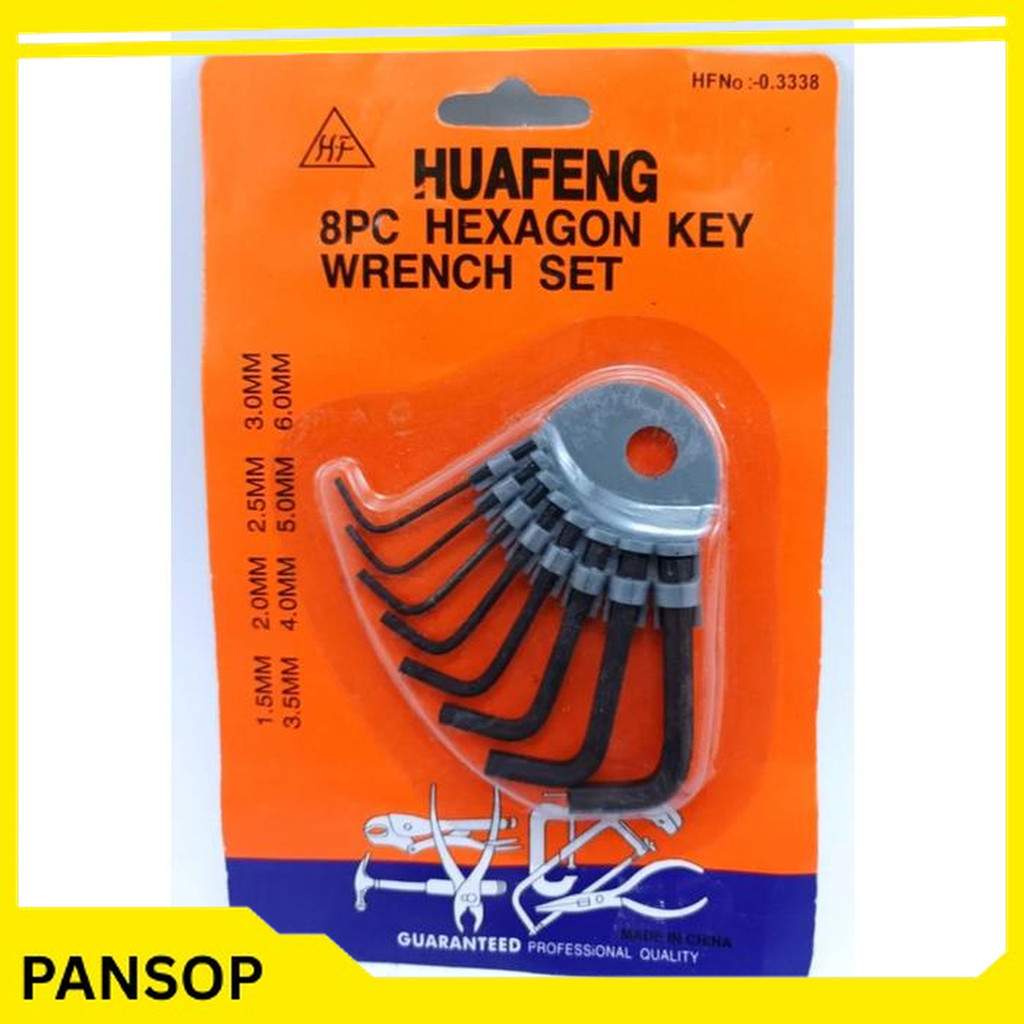 kunci l polos pendek set hex key ring 1,5mm 2mm 2,5mm 3mm 3,5mm 4mm 5mm 6mm mm 10in1 tools wrench hu